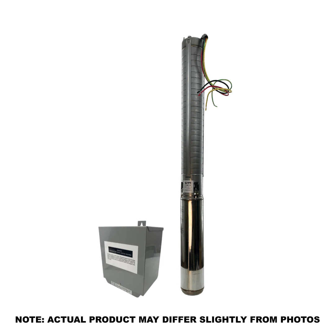 RPS Steel Pro 7.5 HP 480V, 3-Wire | 4" Submersible Well Pump + Stainless Steel Impeller | 1000 ft Head, 13.3–31.7 GPM | 25RPS75-S Complete Kit - Image 9